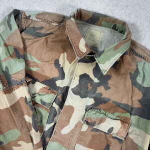 VTG US Military BDU Combat Coat Mens M Woodland Camo 1985 Field Jacket 4 Pocket